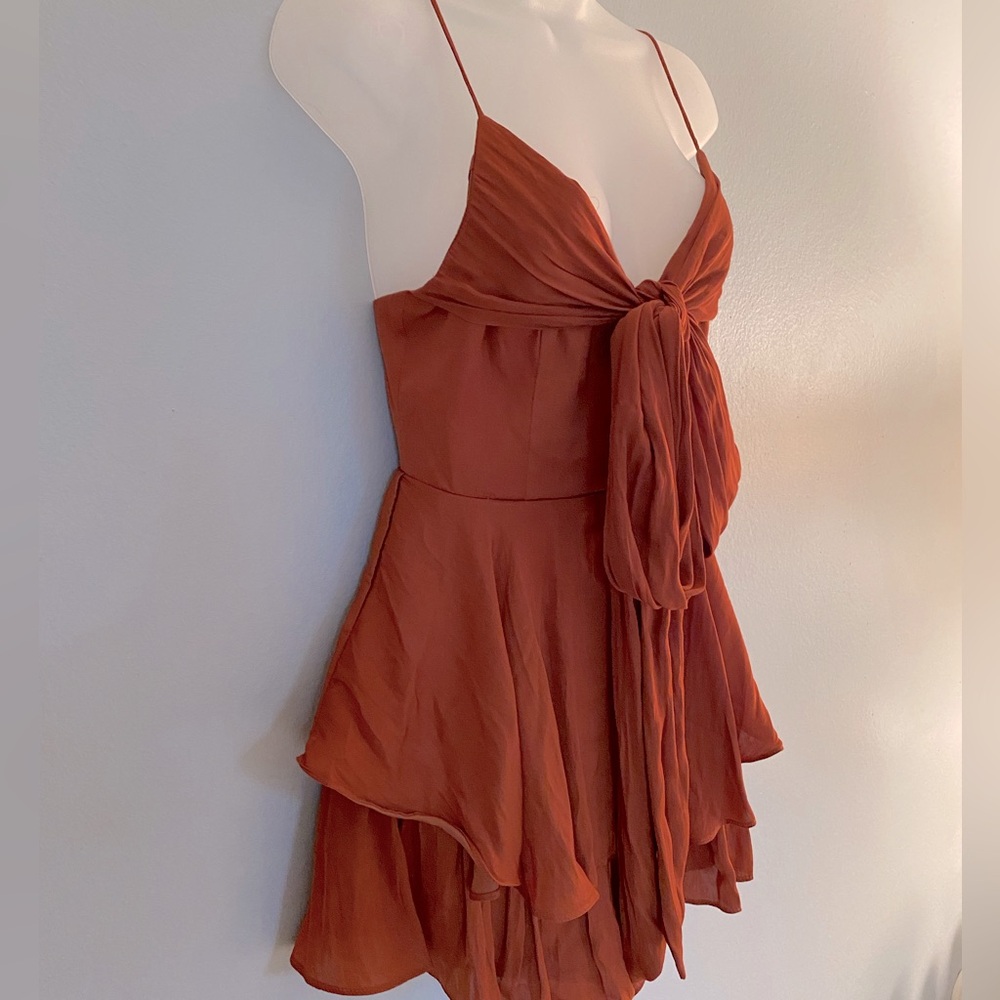 Ruffle Romper Rust Color - Picture 2 of 5